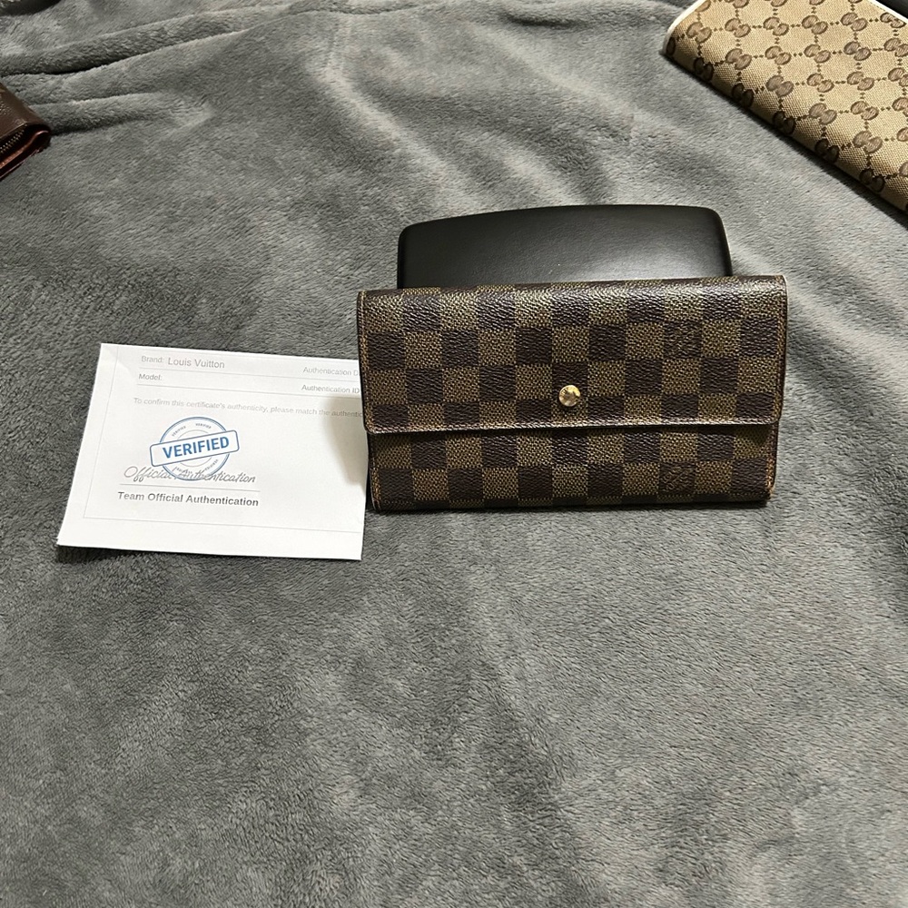 Checkered Brown Wallet